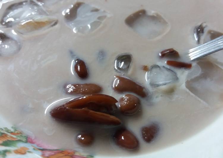 cara membuat Es kacang merah