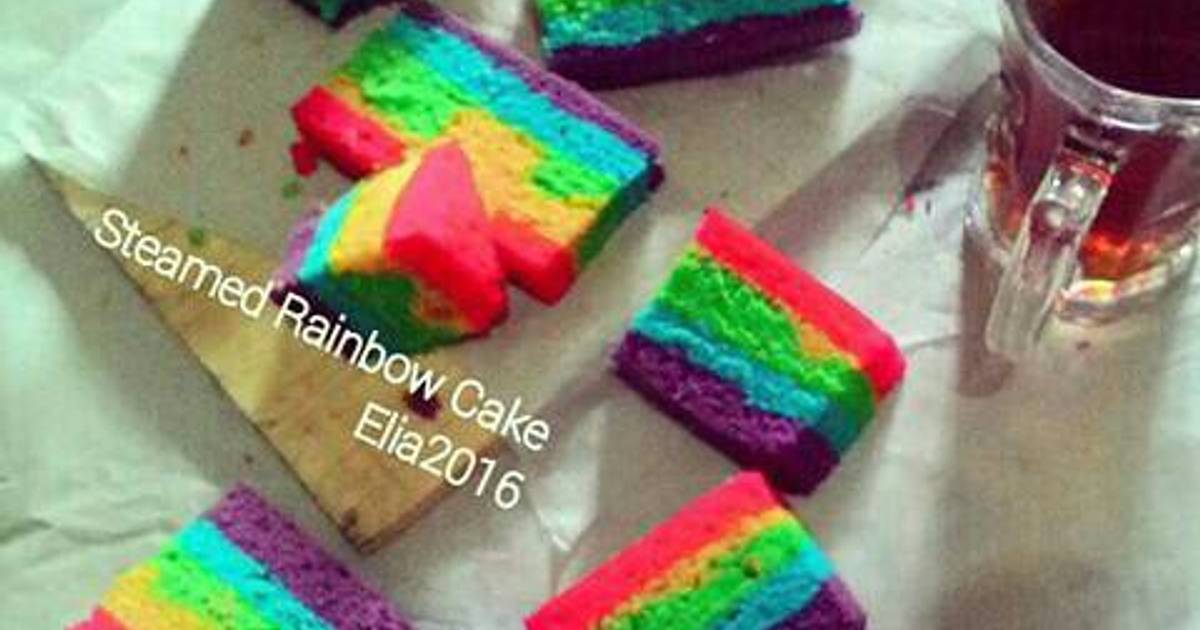 Resep steamed rainbow cake ala Ny.Liem Resep steamed rainbow cake ala Ny.Liem