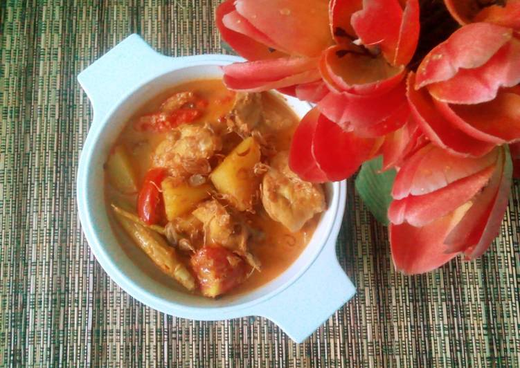 resep lengkap untuk Tongseng ayam kentang santan