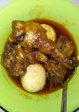 Ayam goreng sambal telor terasi ala banyuasin