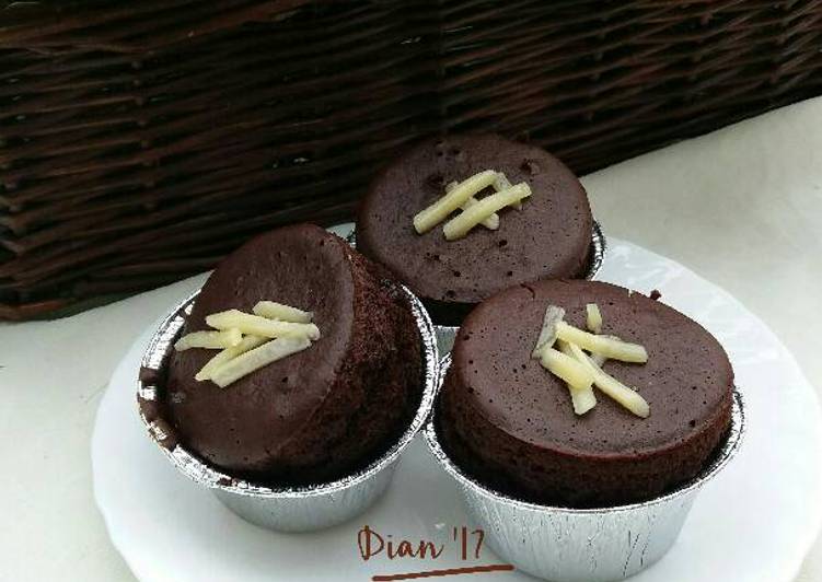 bahan dan cara membuat Brownies kukus bebas Gluten (eggless)