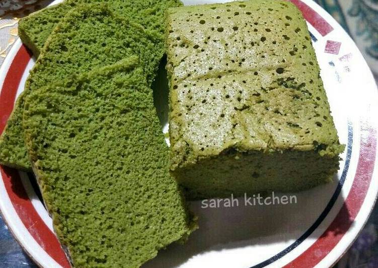 cara membuat Ogura Cake Green Tea