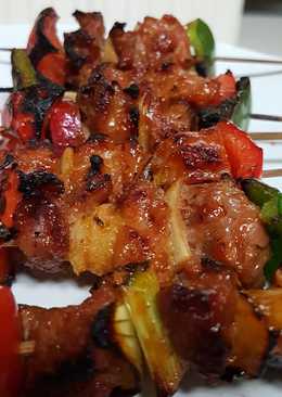 Barbeque Grill Beef Skewer with Chef Sauce