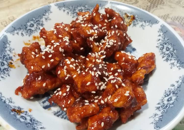 gambar untuk resep makanan Fire chicken pok pok ala richeese