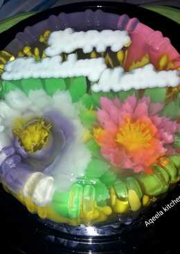 Puding jelly art(versi puding ultah)