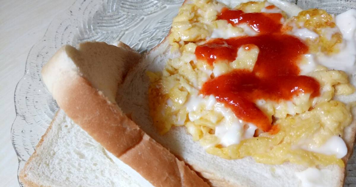 82 resep roti telur with scrambled egg enak dan sederhana 