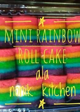 Mini Rainbow roll cake