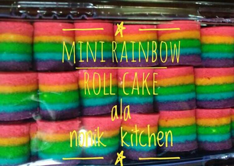 Resep Mini Rainbow roll cake By Alinda Claraqueen