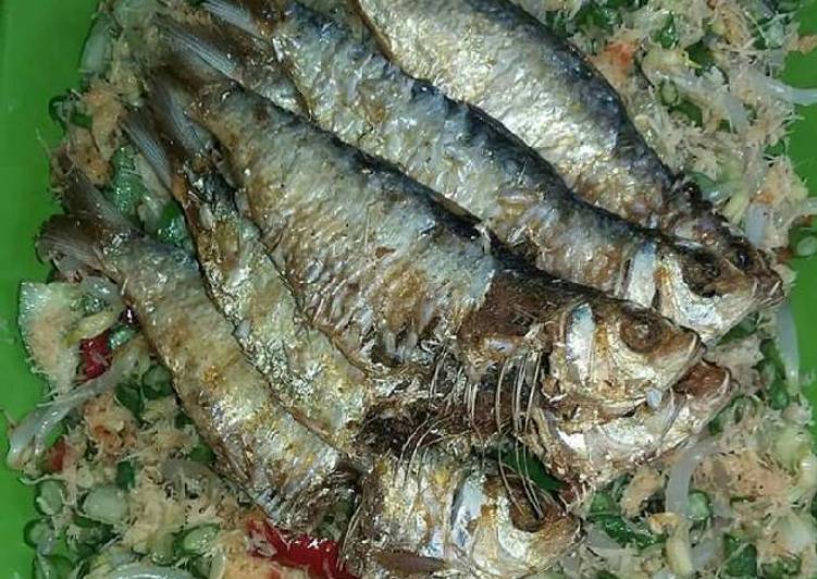 bahan dan cara membuat Urap Duet ikan Asin??