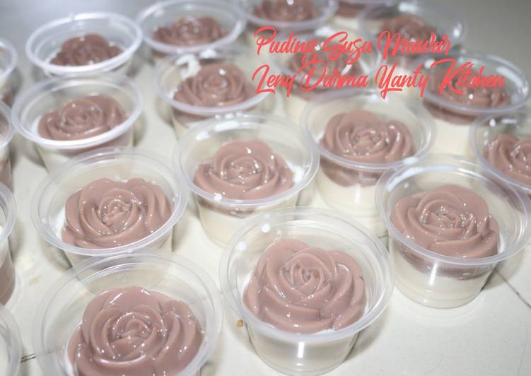 Resep Puding Susu Mawar - Leny Darma Yanty