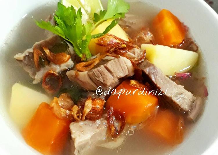 resep lengkap untuk Sop Bening Daging Sapi