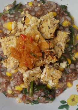 Bubur Beras Merah ala Manado (Versi Sehat) 