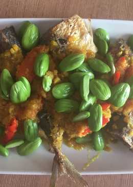 Ikan kembung pete bumbu kuning