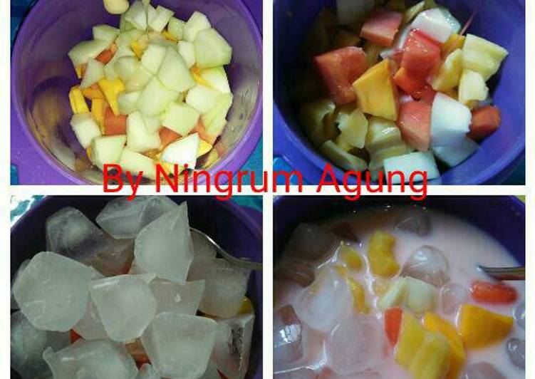 resep masakan Es Buah Susu Sederhana