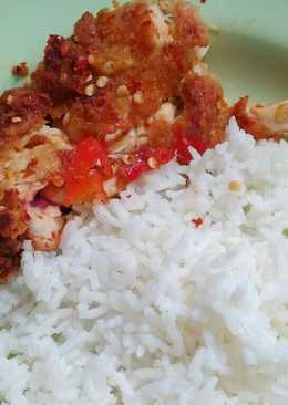 Ayam Geprek + Nasi Putih