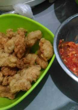 Ayam Krispi + Sambal Bawang (Ayam Geprek)