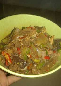 Tumis daging dan jeroan simple enak