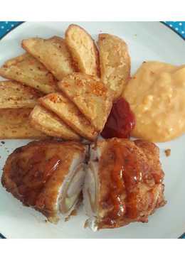 Chicken Cordon bleu ala solaria (ayam ham keju)