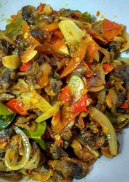 Tumis kerang dara kupas