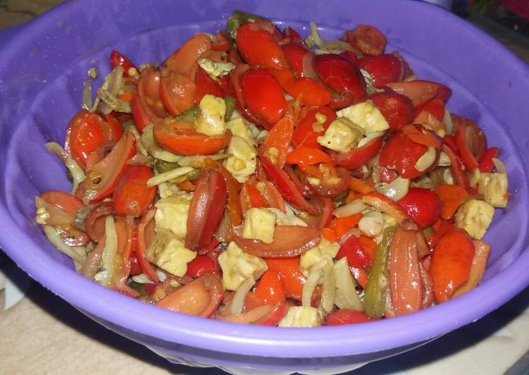 Tumis tangkil pedas ceria