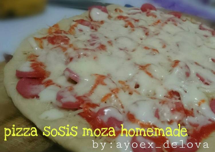 resep masakan Pizza sosis moza homemade