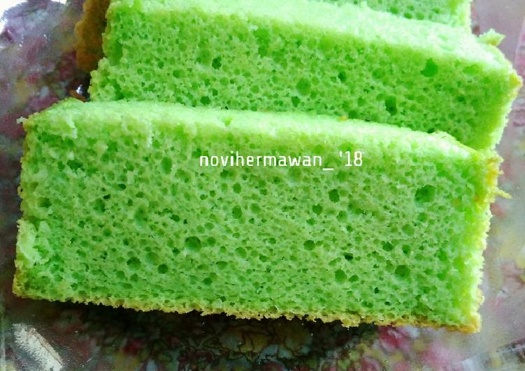 cara membuat Bolu pandan putih telur