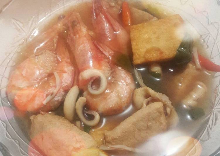 Resep Sup Seafood Kuah Tom Yam Kiriman dari 'Dian Hidayati'