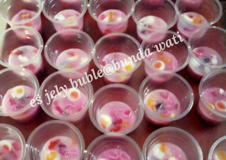 resep lengkap untuk Es jelly bubble