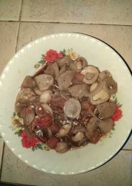 Tumis jamur bakso lada hitam