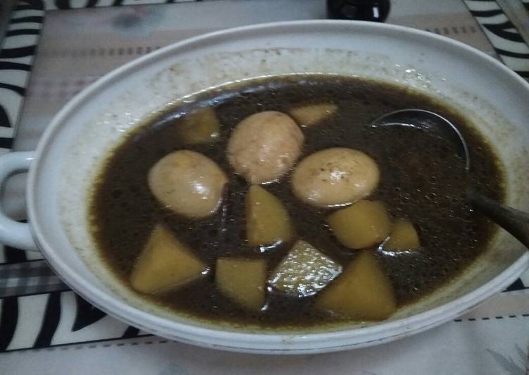 Semur telur dan kentang recipe main photo