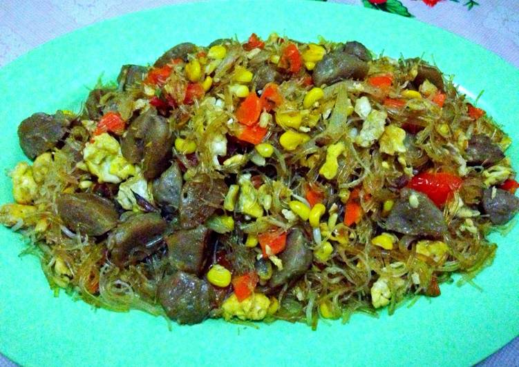 gambar untuk resep Bihun goreng bakso jagung manis