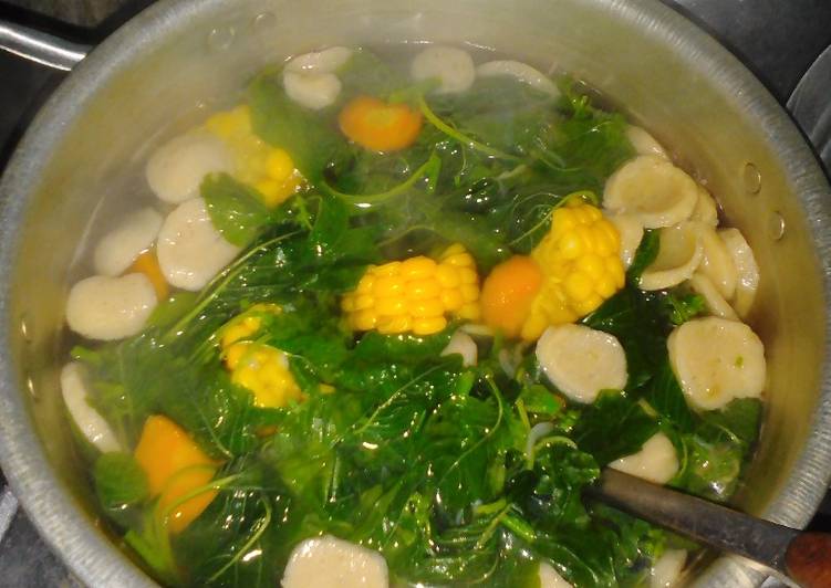 resep makanan Bening Bayam Bakso