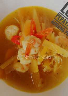 Sayur Lodeh Pepaya muda & udang praktis