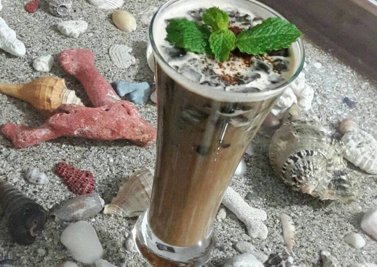 cara membuat Es Cincau hijau Cappuccino