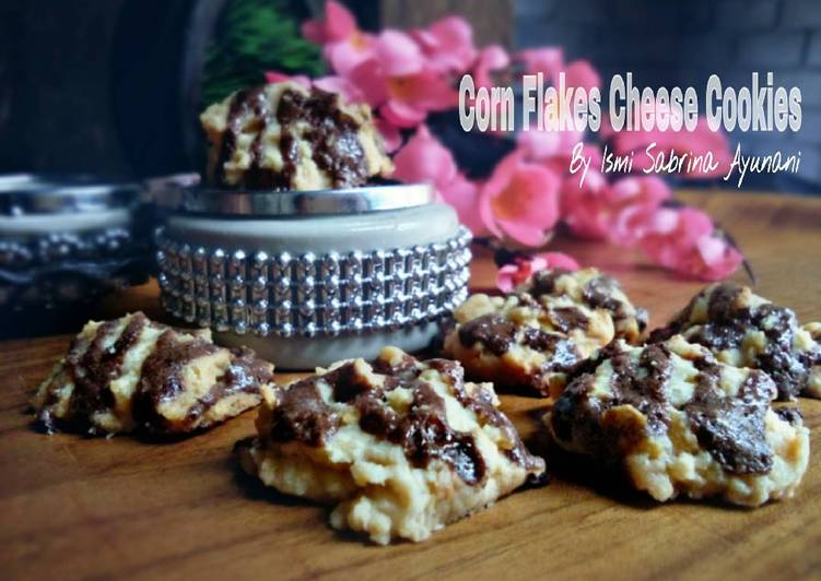 bahan dan cara membuat Corn Flakes Cheese Cookies