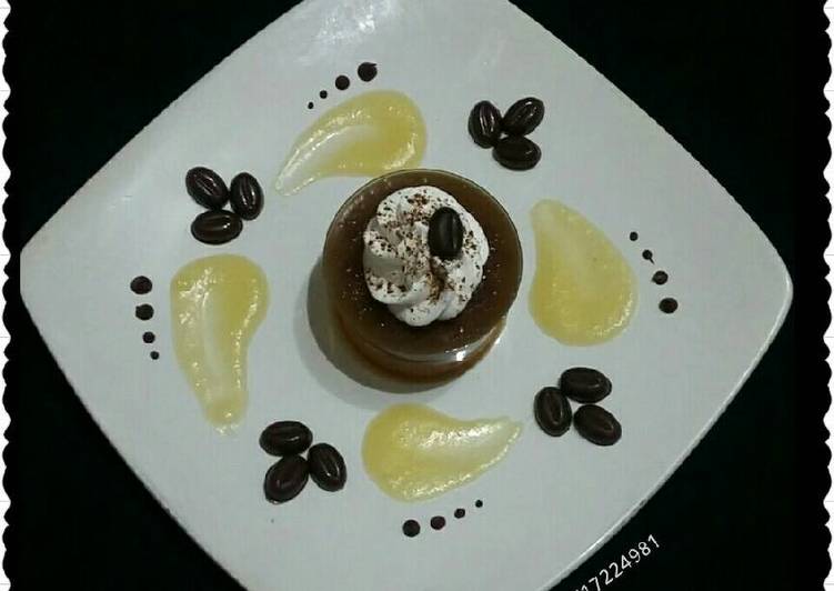 gambar untuk resep makanan Puding Kopi Karamel #aop_platingbarenganekapuding