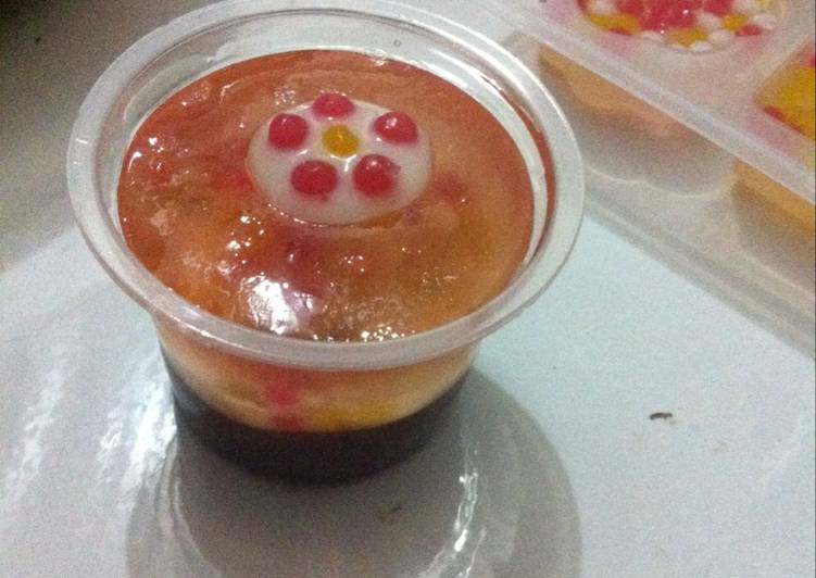 resep lengkap untuk Puding Agar Mangga Flower