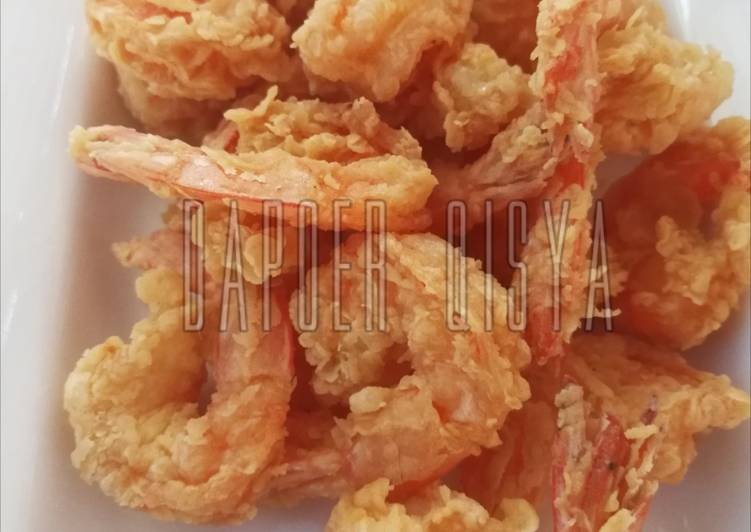 cara membuat Udang goreng tepung crispy