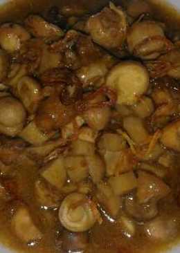 Jamur kancing dn bakso bumbu kecap ð