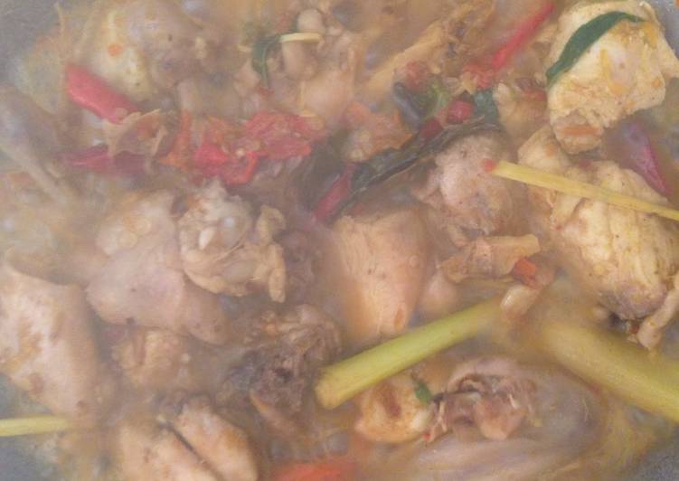 Resep Ayam  woku  blanga pedas  asam segar Manado 3 Steps 