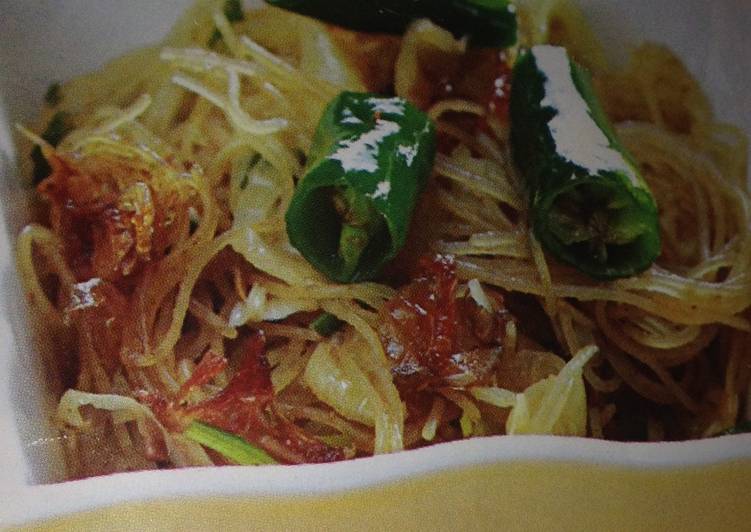 resep masakan Oseng Bihun Cabe hijau