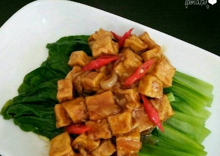 resep masakan Tumis Pakcoy Tahu Saus Tiram