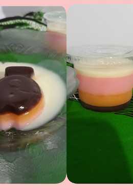 Puding susu pelangi Dan Vla susu