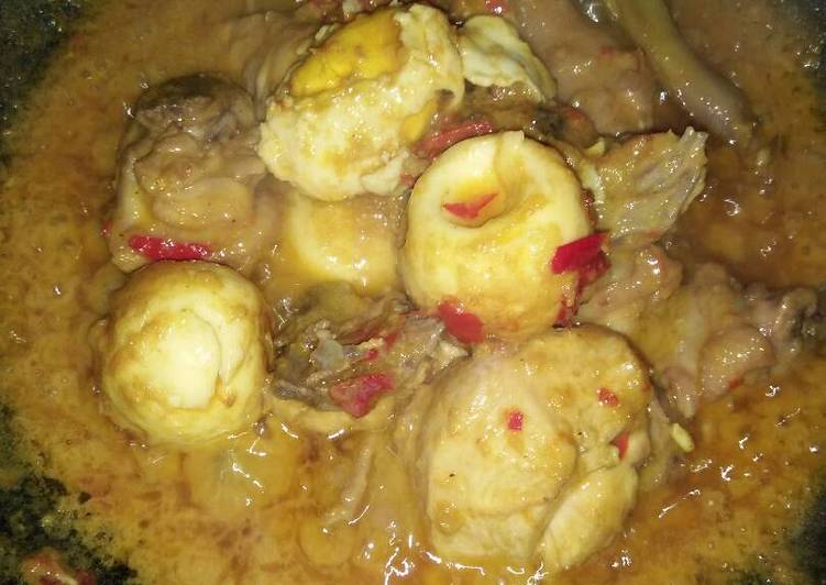 Resep Rendang ayam telur endolita. Oleh reni ambar