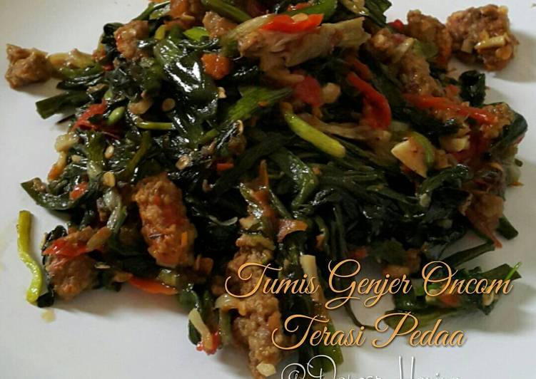 Resep Tumis Genjer Oncom Terasi Pedas By @Dapoer_Hanina