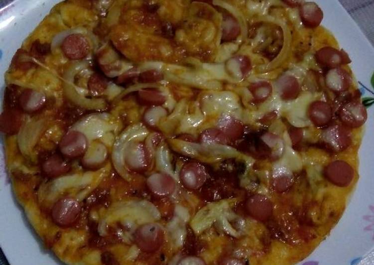 resep lengkap untuk Pizza mozarella home made