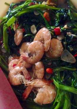 Cah Kangkung Udang Saus Tiram