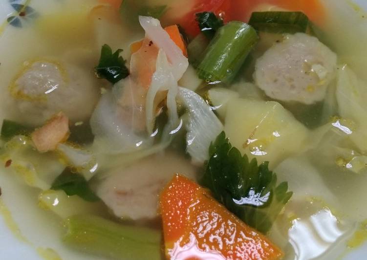 resep makanan Sayur Sop Bakso