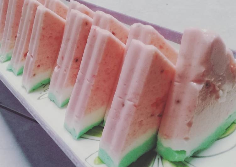 Resep Puding busa semangka Kiriman dari Cici Trihayana