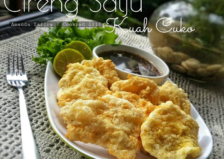 Resep Cireng Salju Kuah Cuko (sensasi makan cireng rasa mpek mpek)